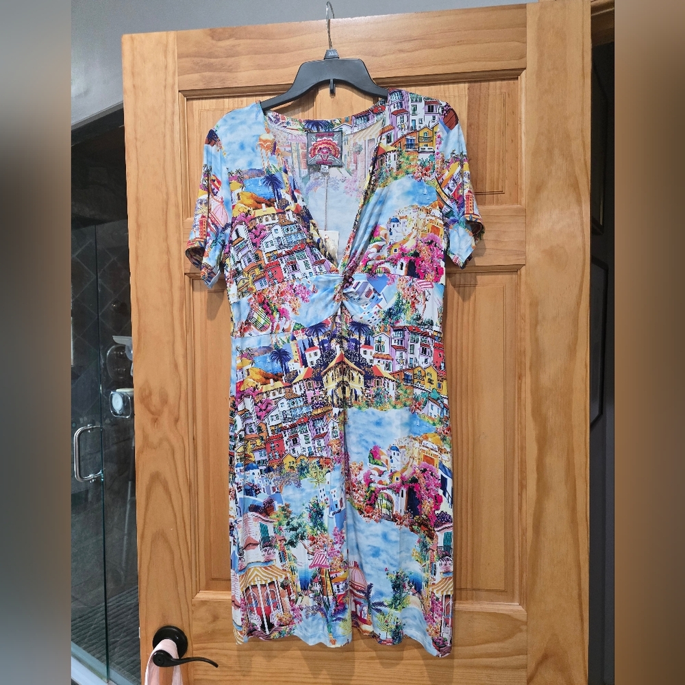 Johnny Was Colorful Printed Dress